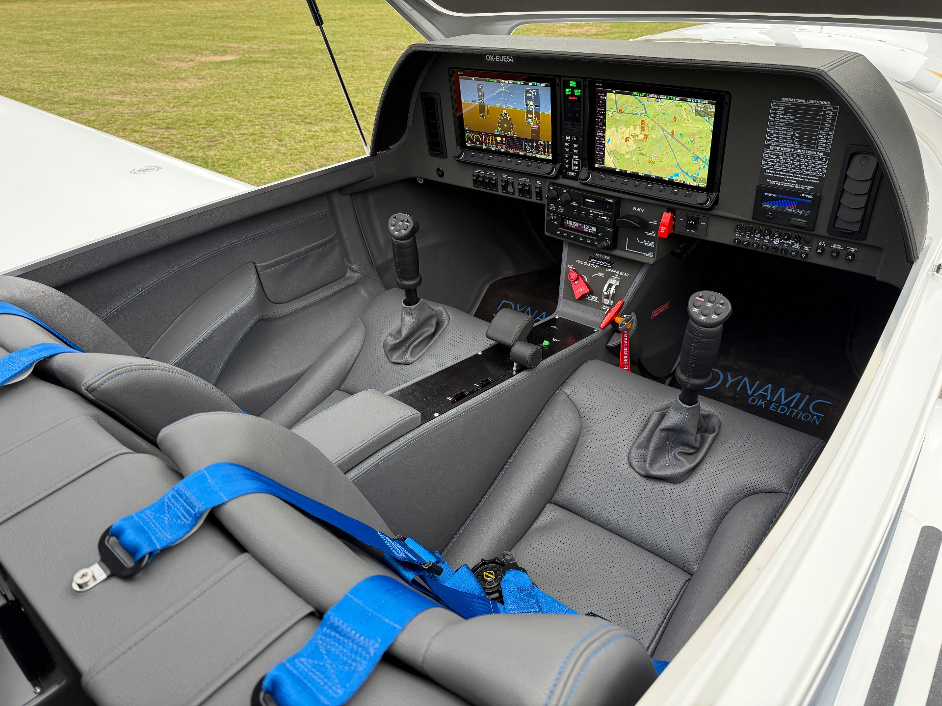 Dynamic OKA full cockpit overview with dual displays